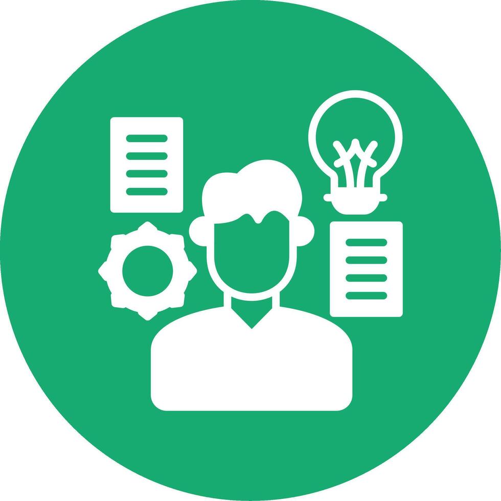 Skills Glyph Multi Circle Icon vector