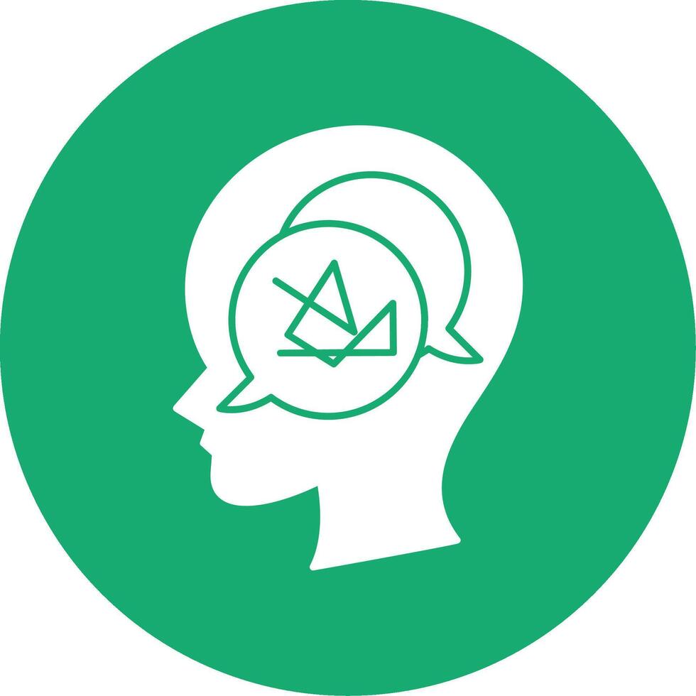 Confusion Glyph Multi Circle Icon vector