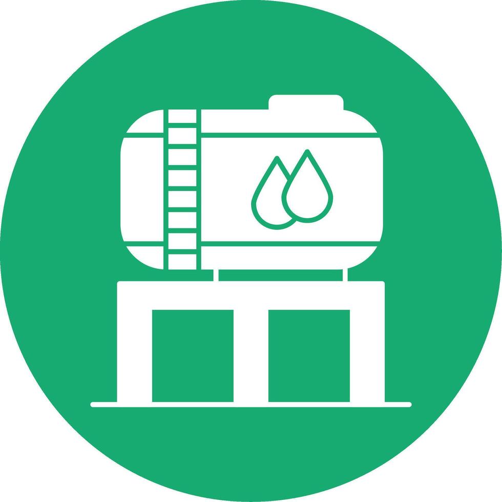 Water Tank Glyph Multi Circle Icon vector