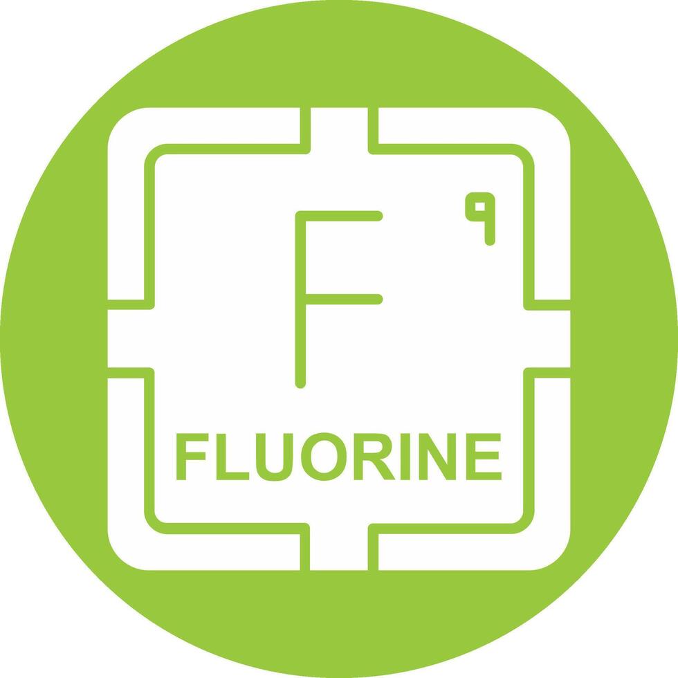 Fluorine Glyph Multi Circle Icon vector