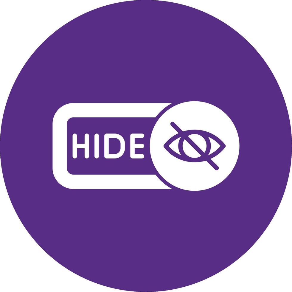 Hide Glyph Multi Circle Icon vector
