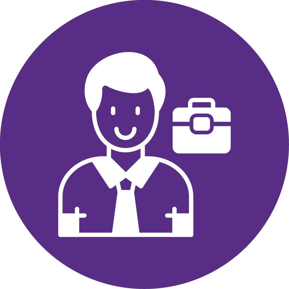 Businessman Glyph Multi Circle Icon vector