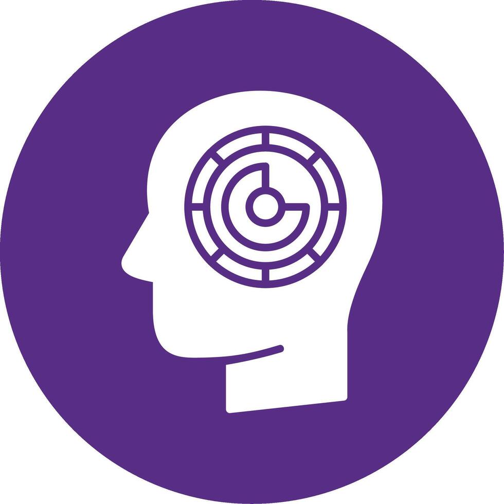 Maze Glyph Multi Circle Icon vector