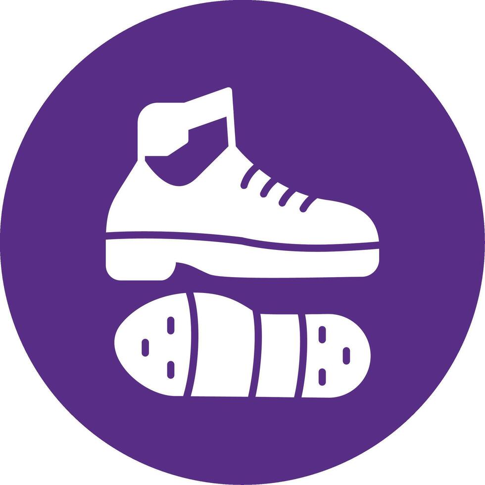 Tap Shoes Glyph Multi Circle Icon vector