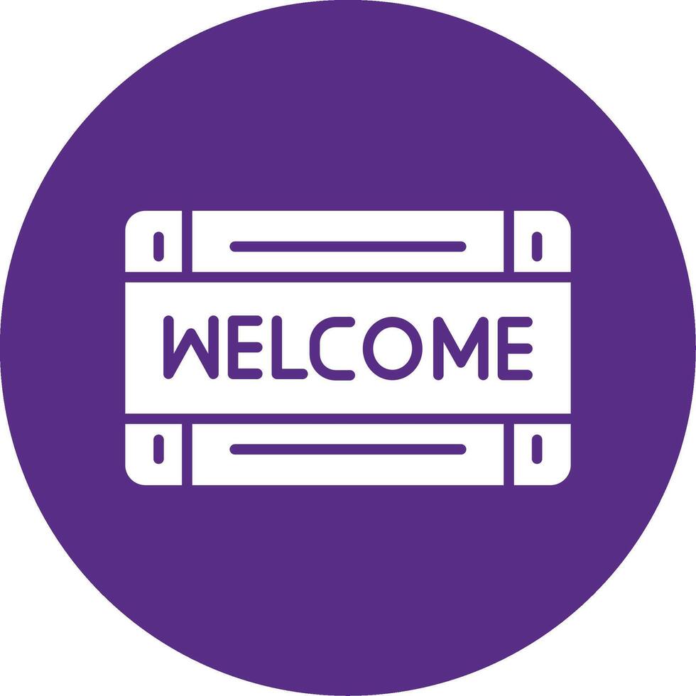 Welcome Glyph Multi Circle Icon vector