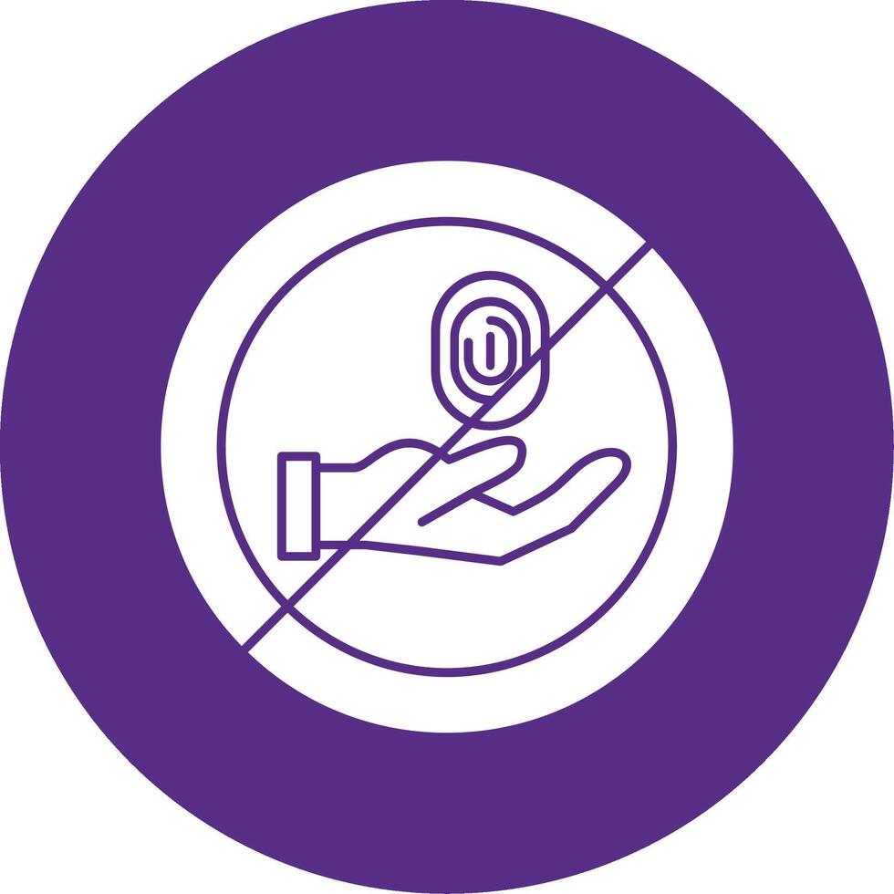 No Thief Glyph Multi Circle Icon vector