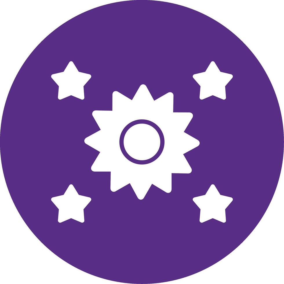 Star Glyph Multi Circle Icon vector