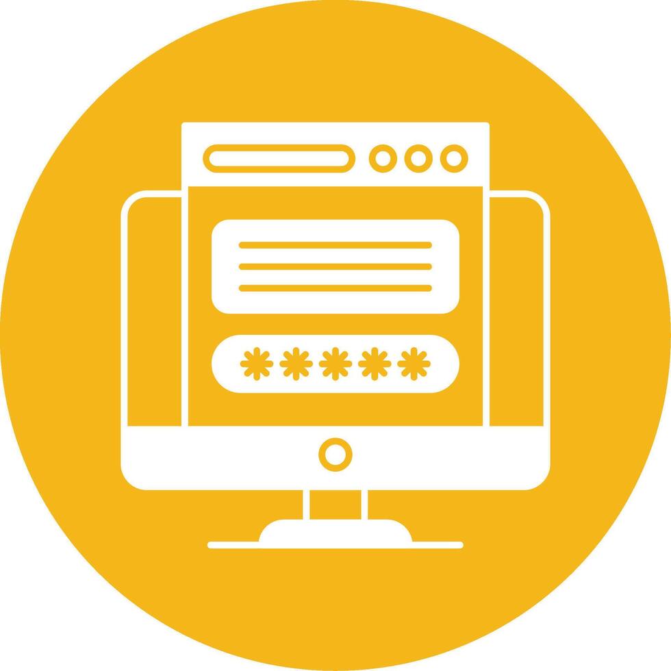 Password Glyph Multi Circle Icon vector