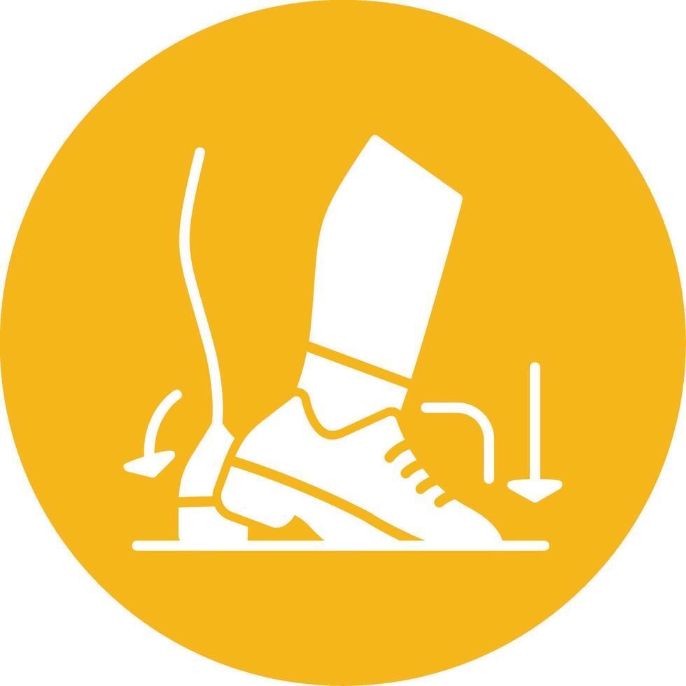 Toe Heel Glyph Multi Circle Icon vector