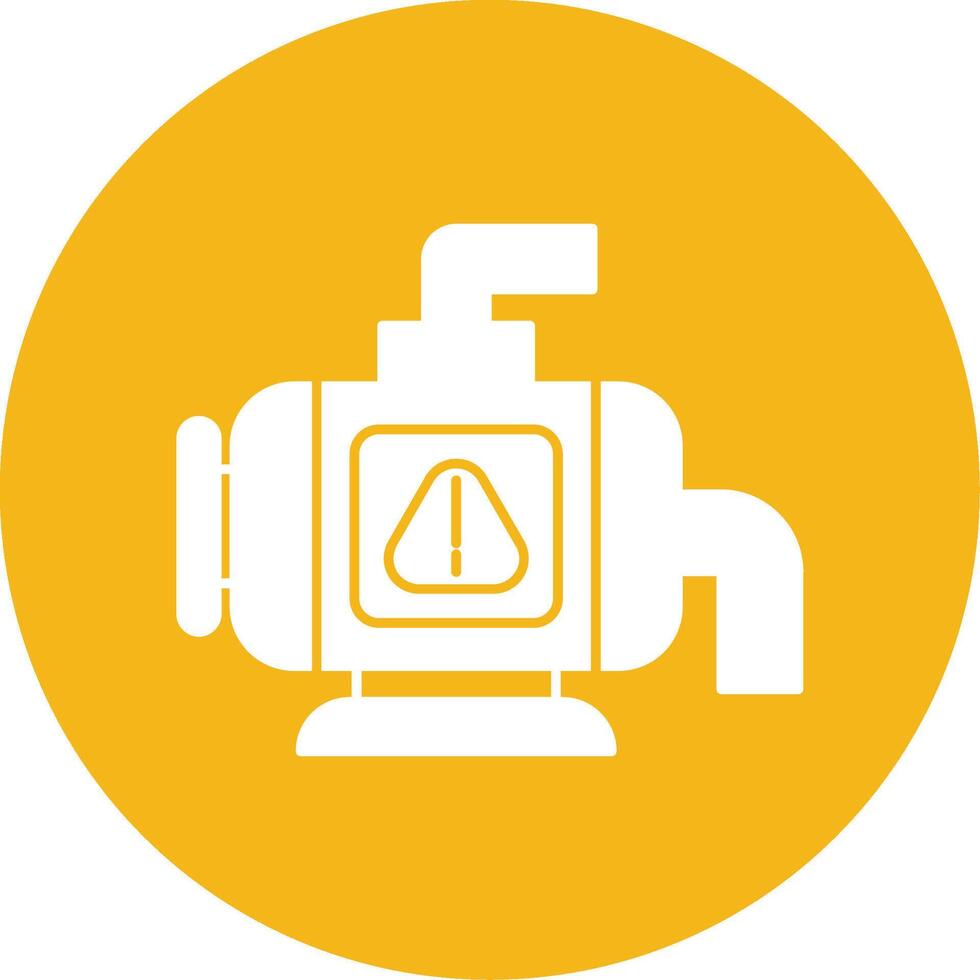 Water Pump Glyph Multi Circle Icon vector