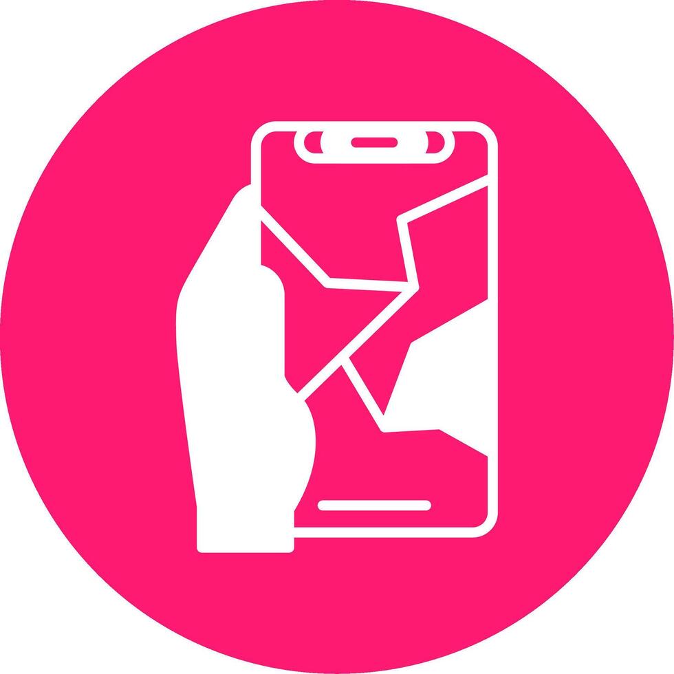 Creacked Glyph Multi Circle Icon vector