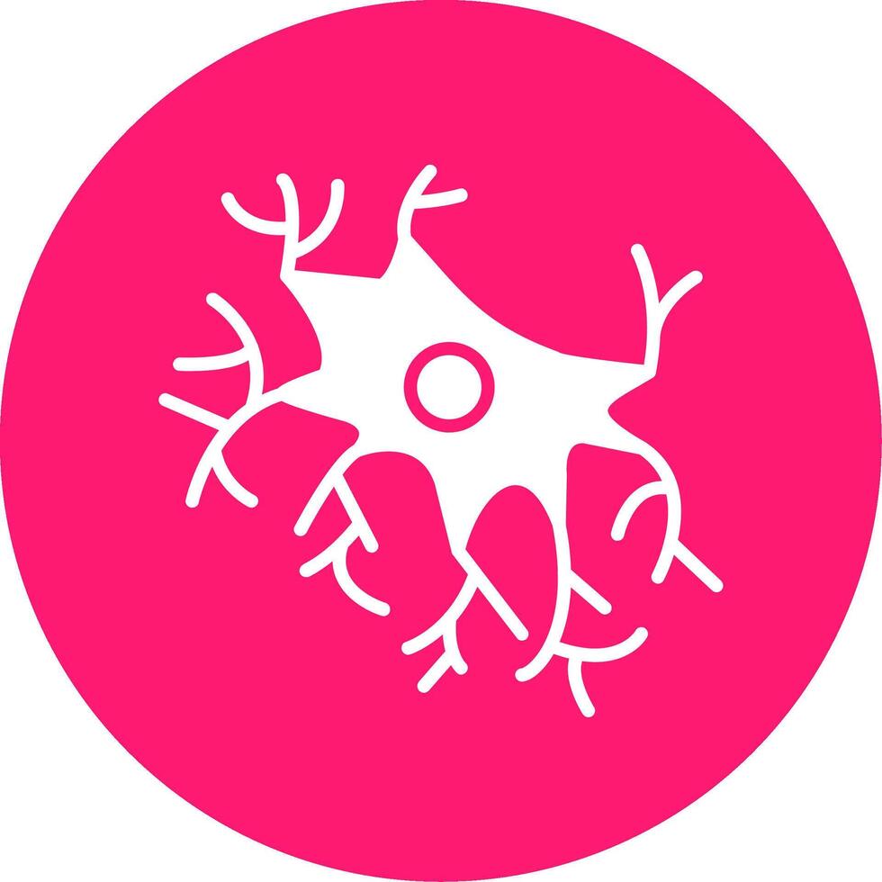 Astrocyte Glyph Multi Circle Icon vector