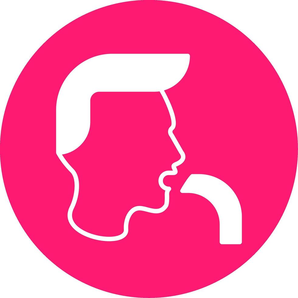 Nausea Glyph Multi Circle Icon vector