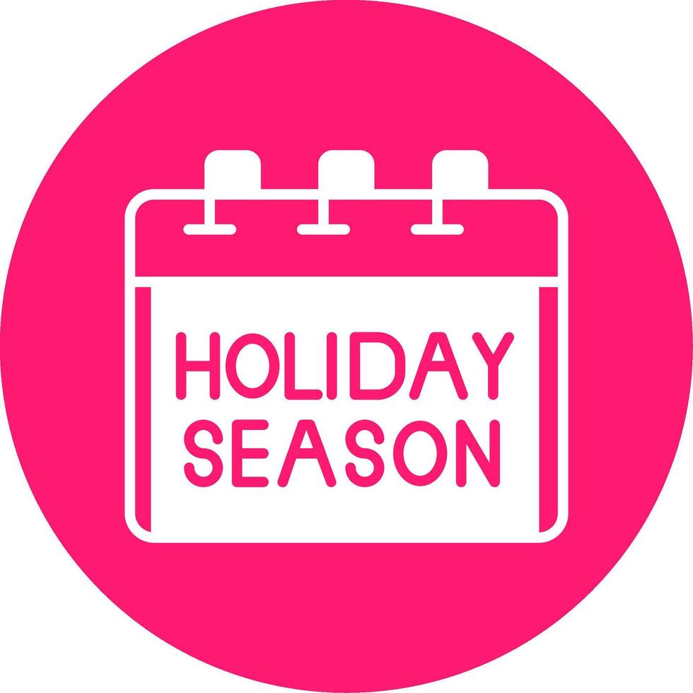Holiday Season Glyph Multi Circle Icon vector