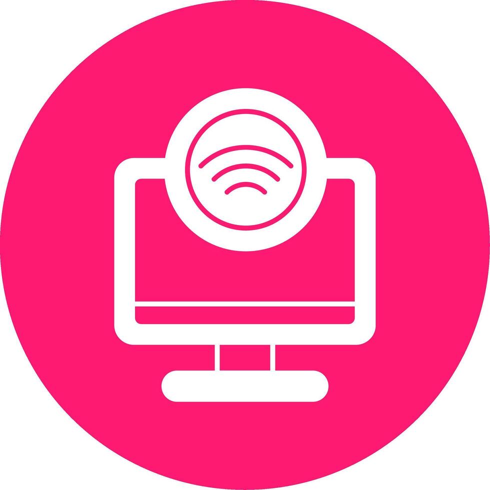 Internet Access Glyph Multi Circle Icon vector