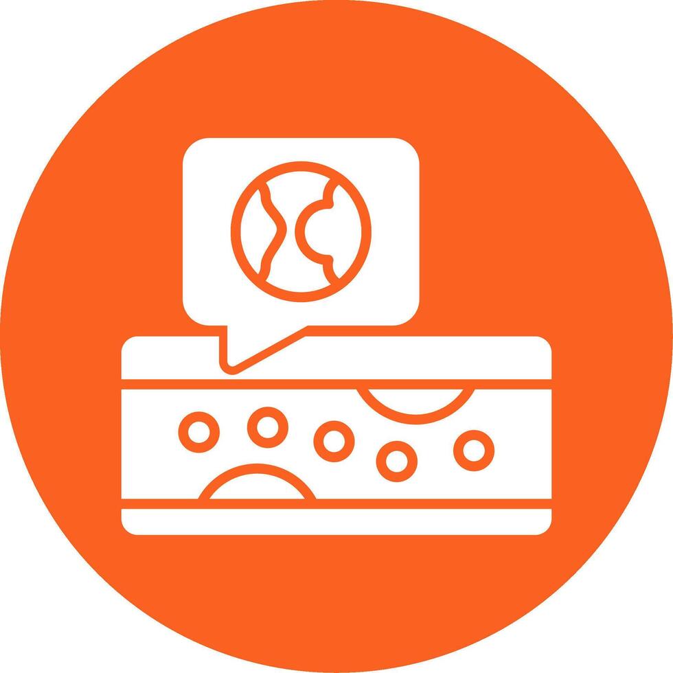 Atherosclerosis Glyph Multi Circle Icon vector