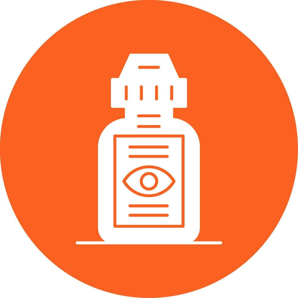 Eyedrops Glyph Multi Circle Icon vector
