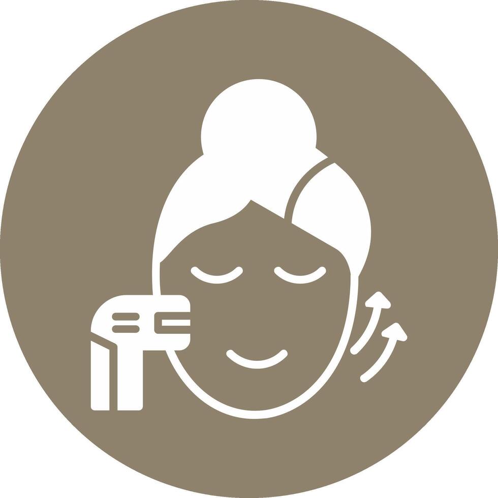 Facial Treatment Glyph Multi Circle Icon vector