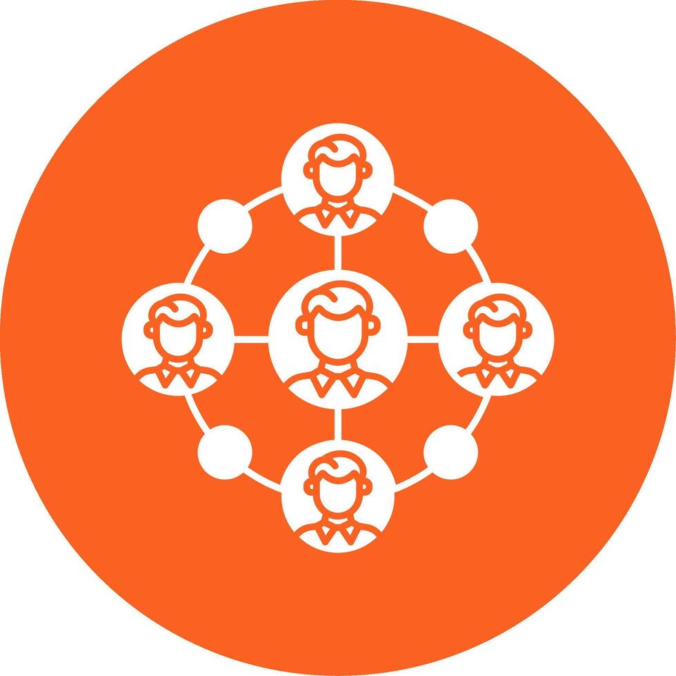 Remote Access Glyph Multi Circle Icon vector