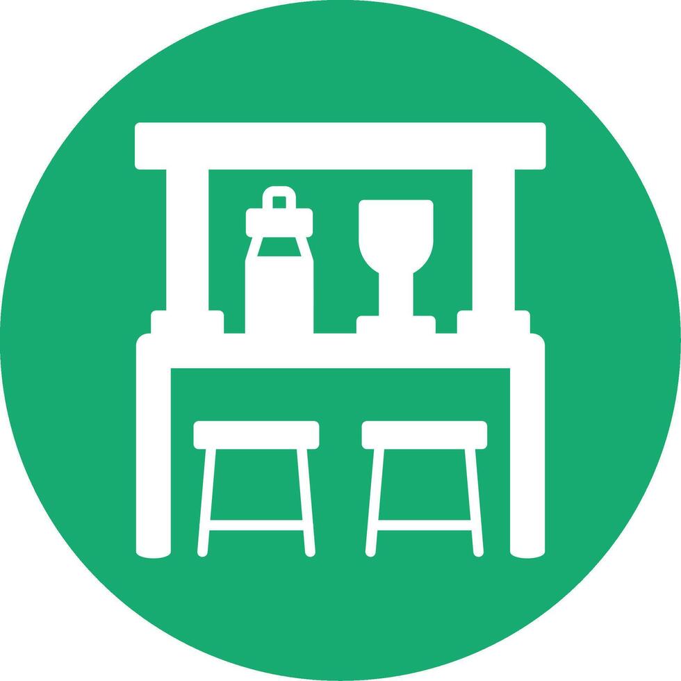 Bar Glyph Multi Circle Icon vector