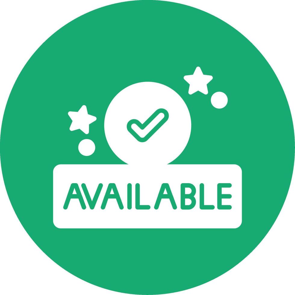 Available Glyph Multi Circle Icon vector