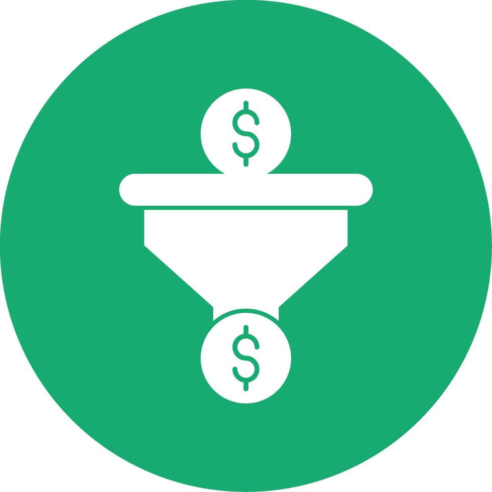 Dollar Sales PipeGlyph Multi Circle Glyph Multi Circle Icon vector
