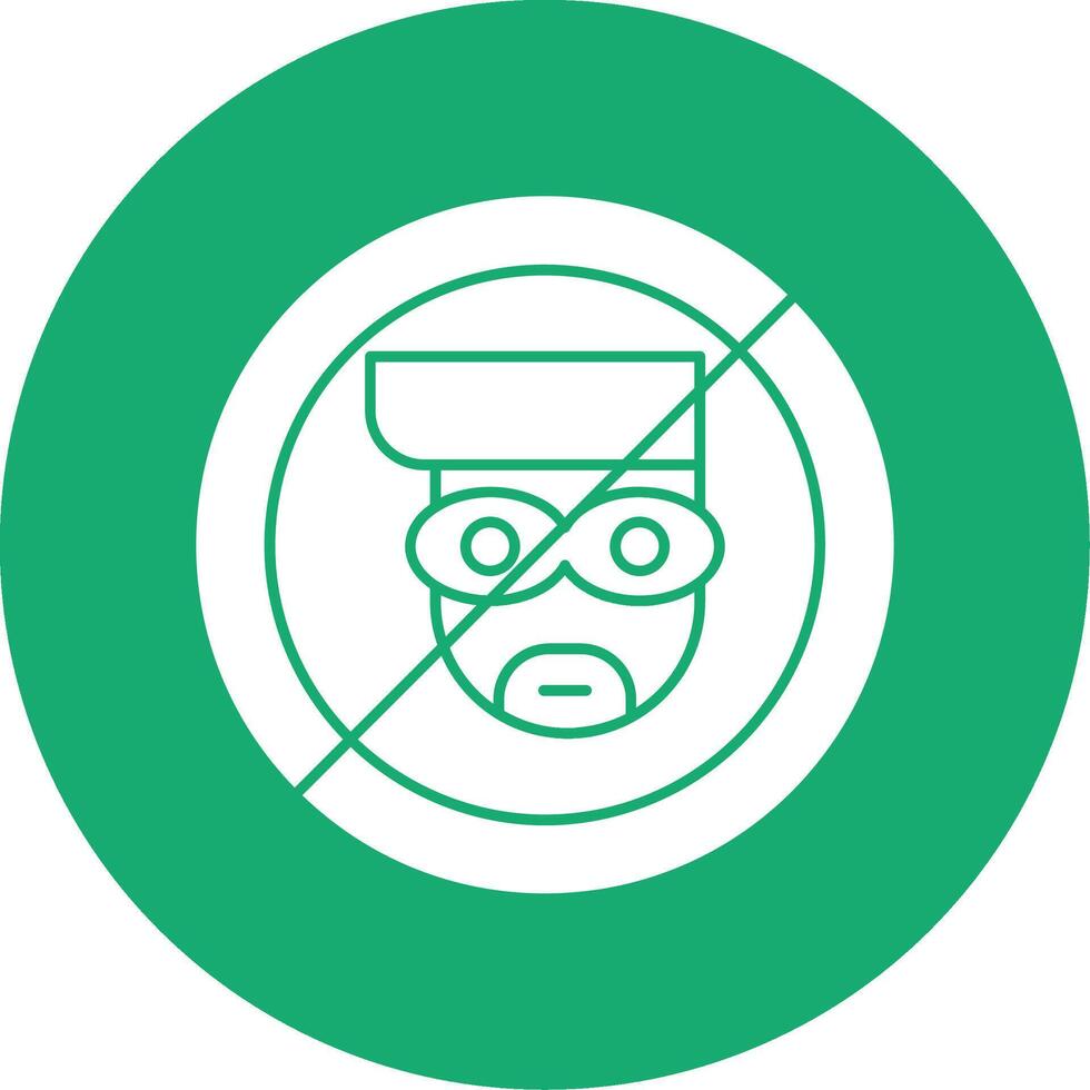 Anti Theft Glyph Multi Circle Icon vector