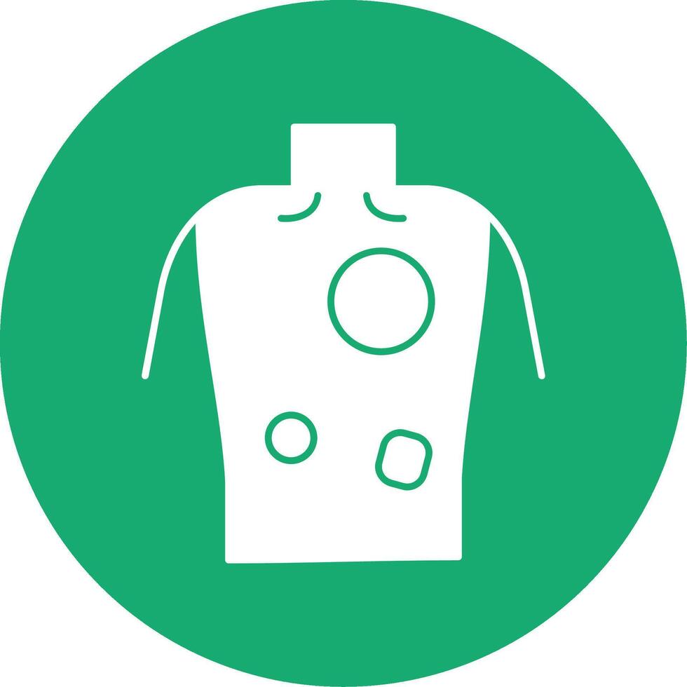 Eczema Glyph Multi Circle Icon vector