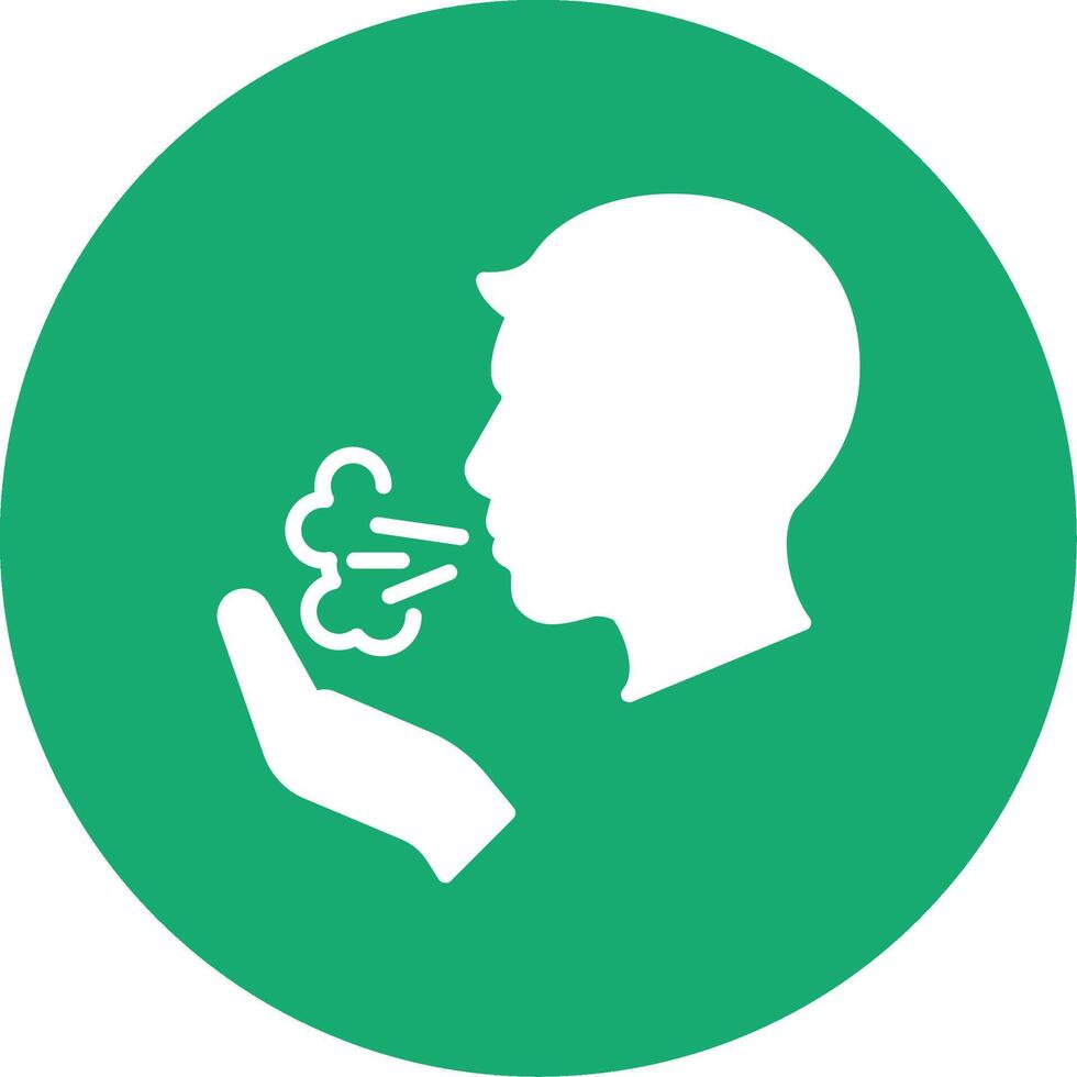 Blood Cough Glyph Multi Circle Icon vector
