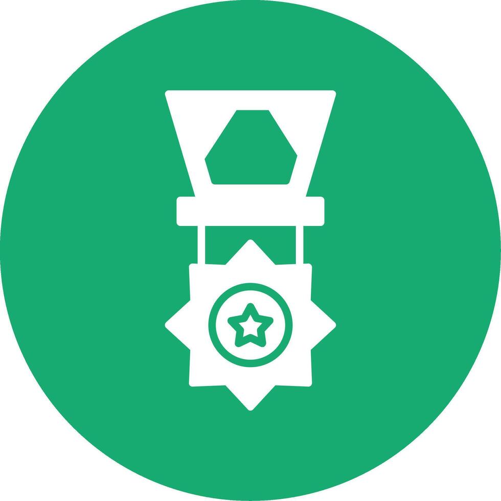 Medal Glyph Multi Circle Icon vector