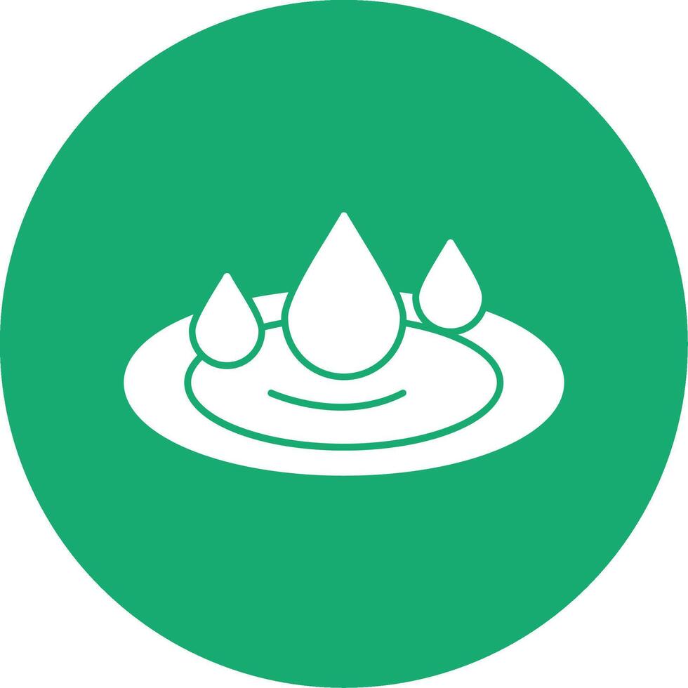 Water Splash Glyph Multi Circle Icon vector