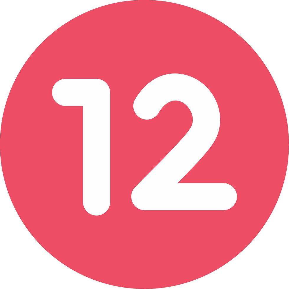 Thirteen Glyph Multi Circle Icon vector