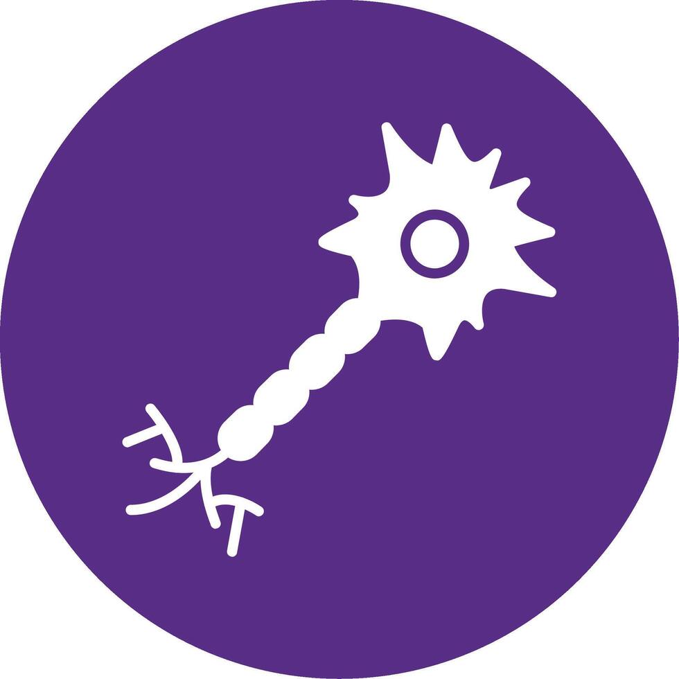 Nerve Cell Glyph Multi Circle Icon vector