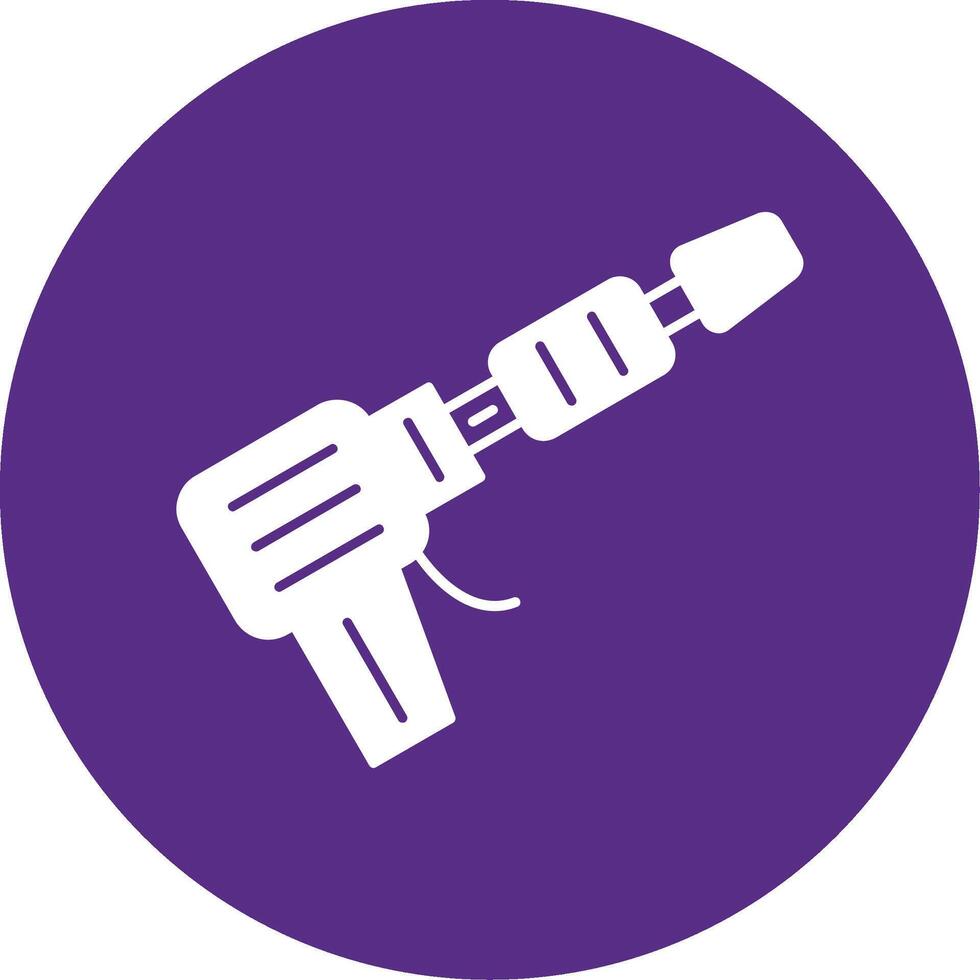 Power Wash Water Gun Glyph Multi Circle Icon vector