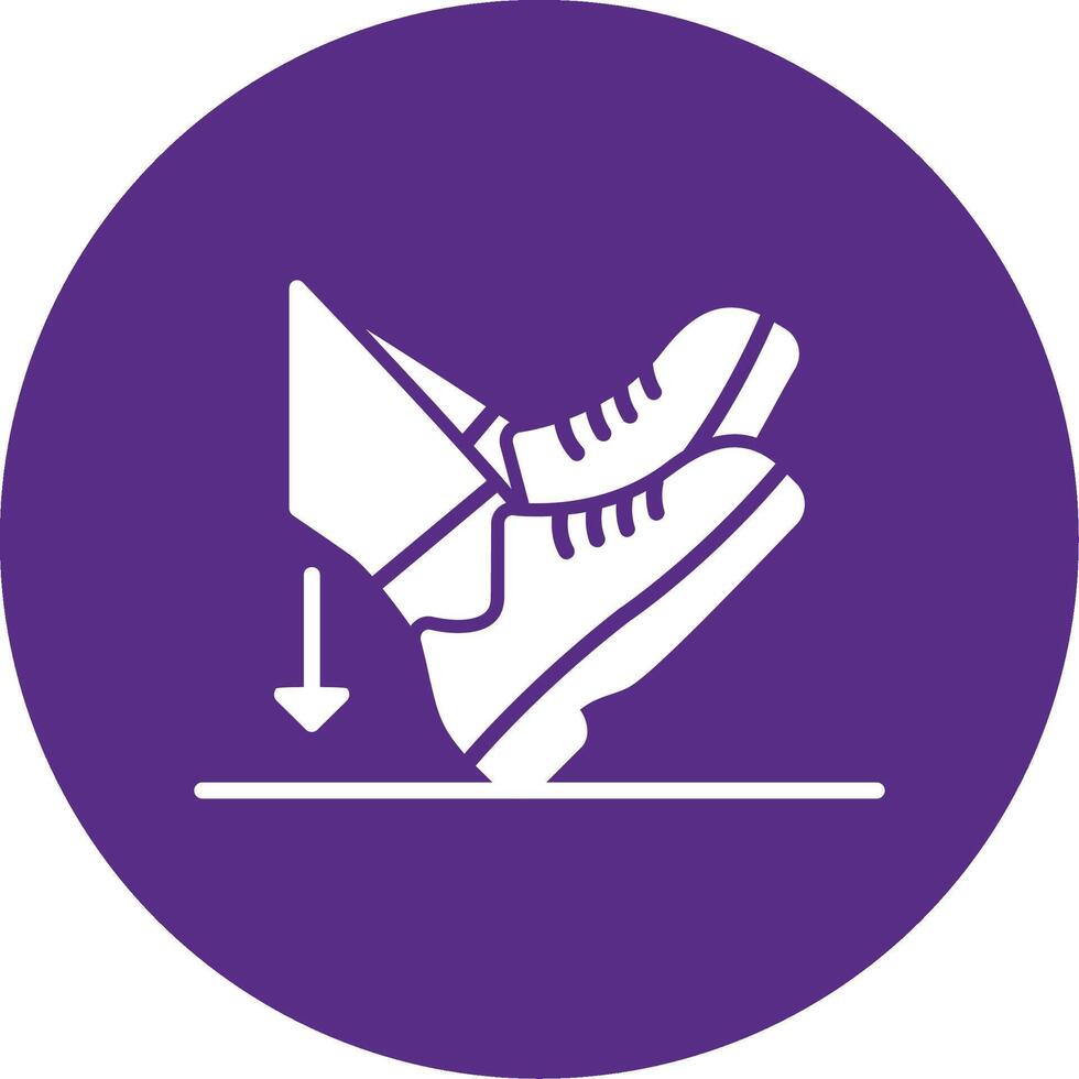 Heel Dig Glyph Multi Circle Icon vector