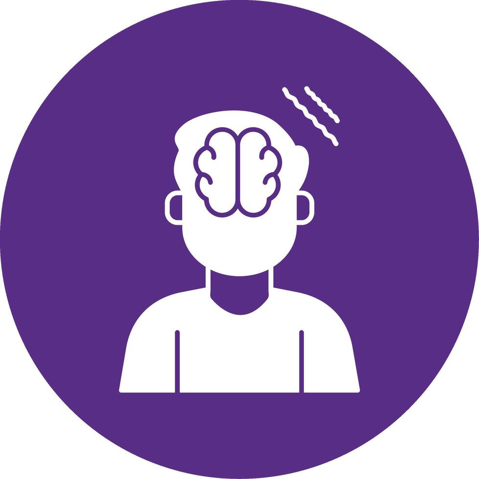 Parkinson Glyph Multi Circle Icon vector