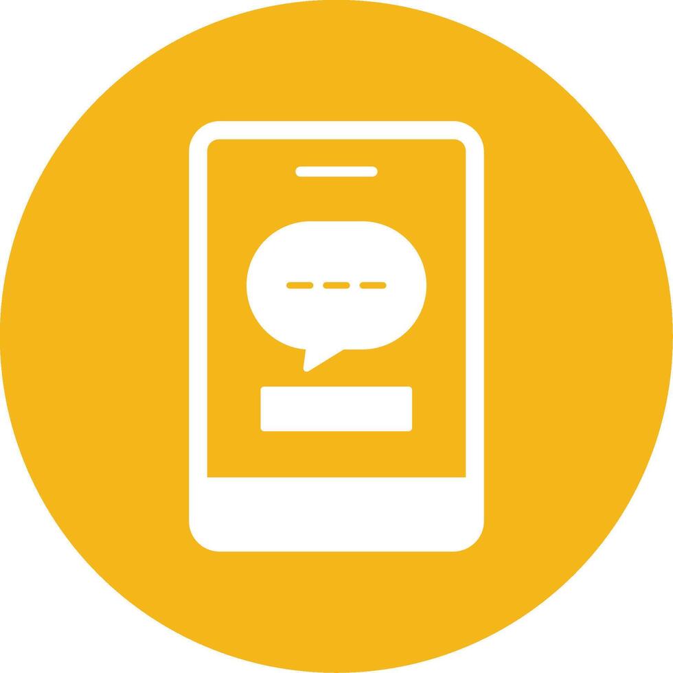 Phone Message Glyph Multi Circle Icon vector