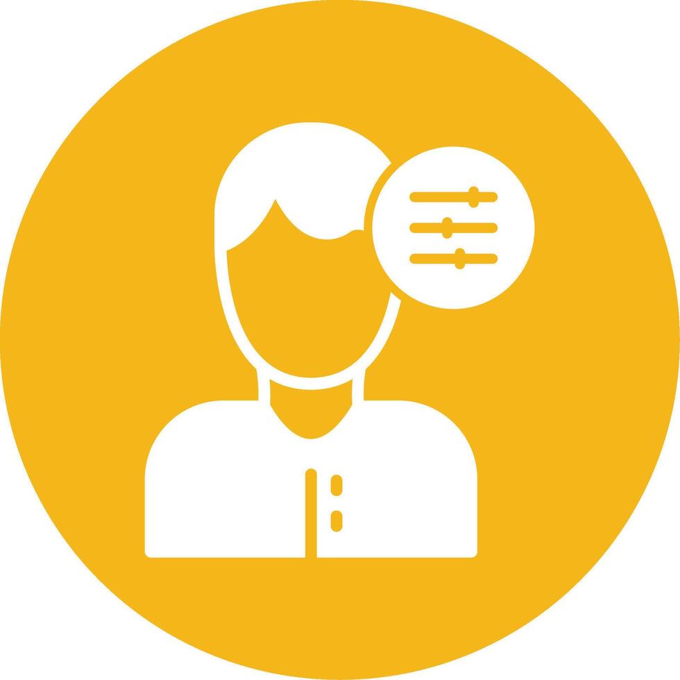 Self Control Glyph Multi Circle Icon vector