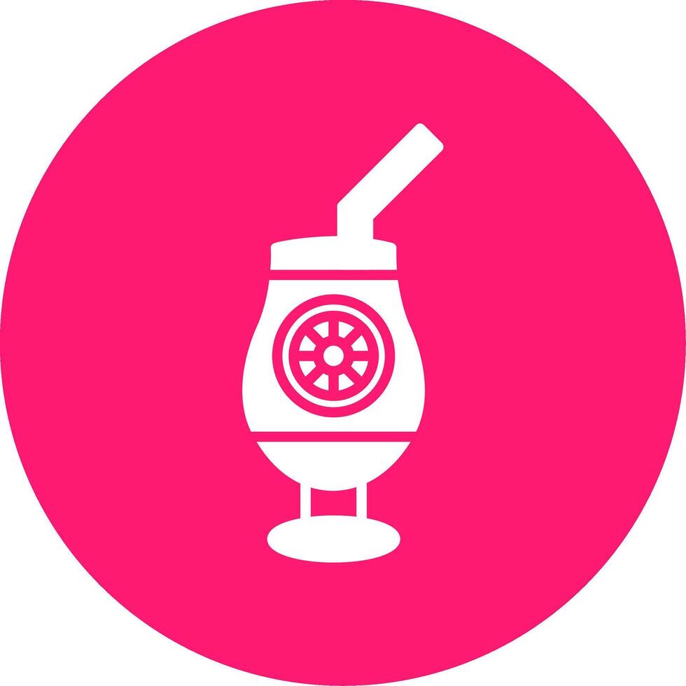 Cocktail Glyph Multi Circle Icon vector