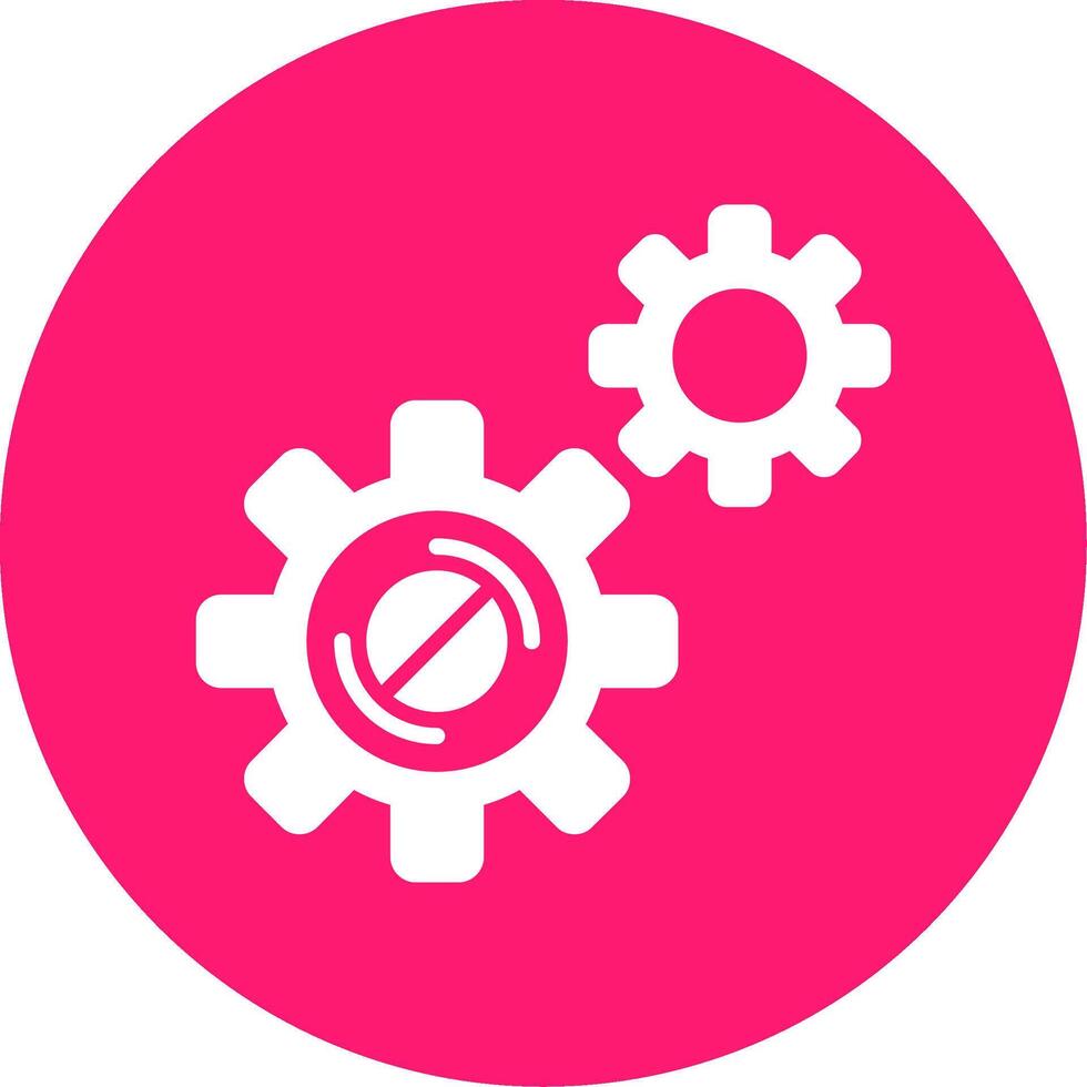 Disruption Glyph Multi Circle Icon vector