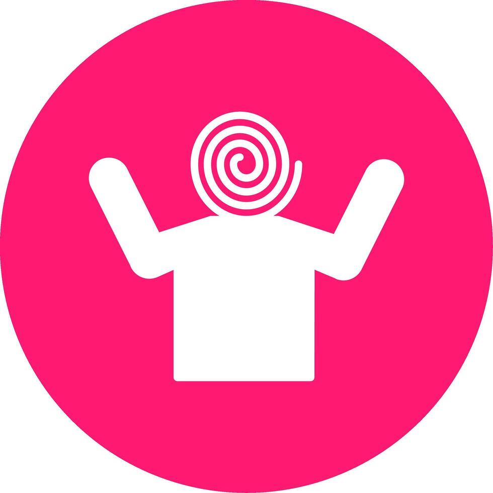 Hallucination Glyph Multi Circle Icon vector