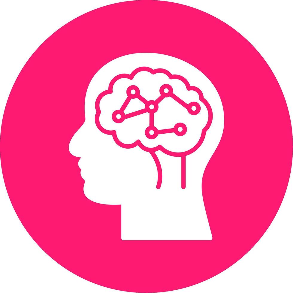 Neural Circuit Glyph Multi Circle Icon vector