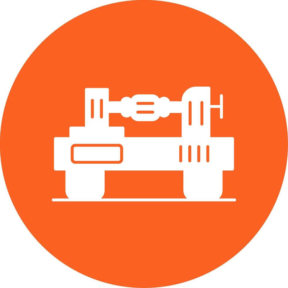 Lathe Glyph Multi Circle Icon vector