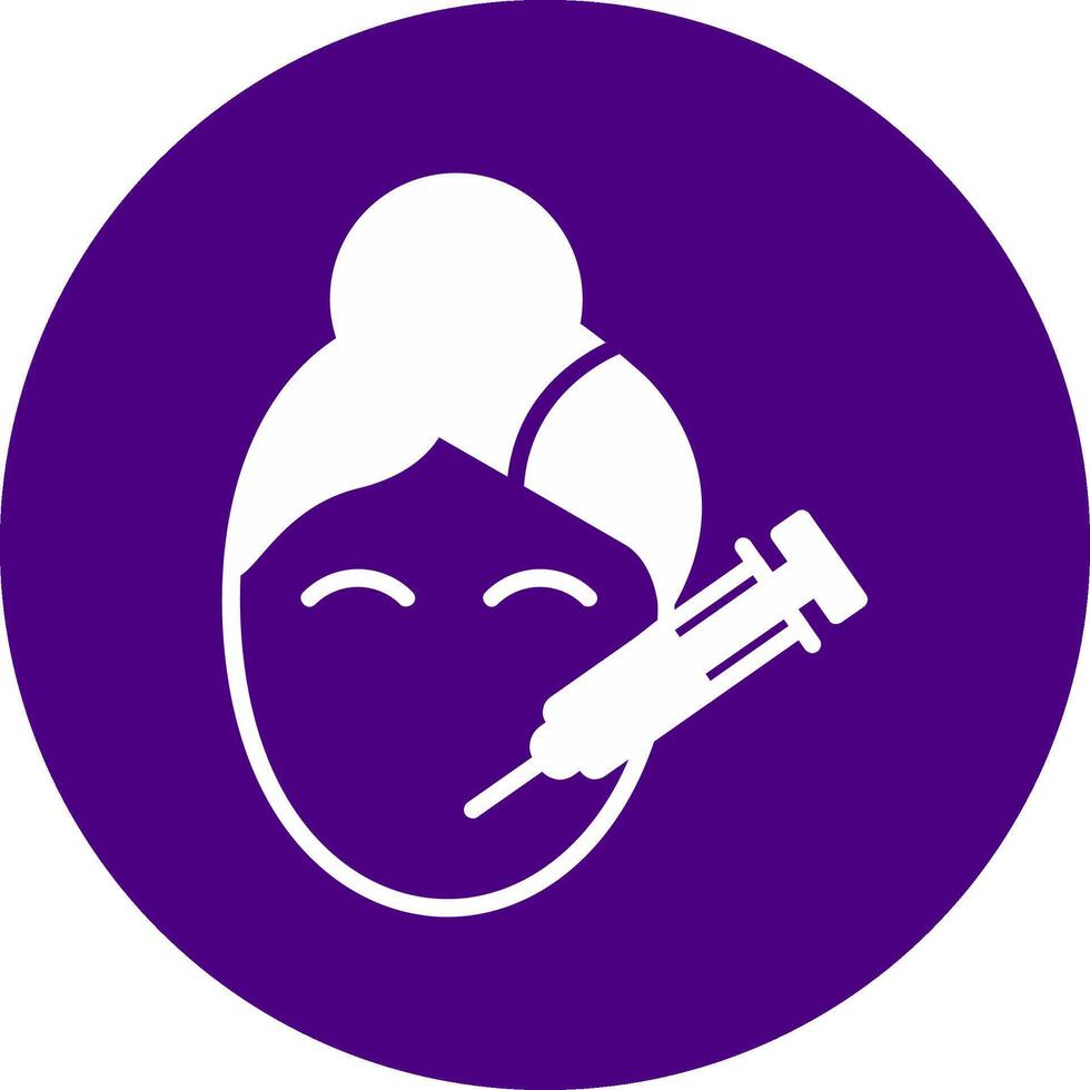 Botox Glyph Multi Circle Icon vector