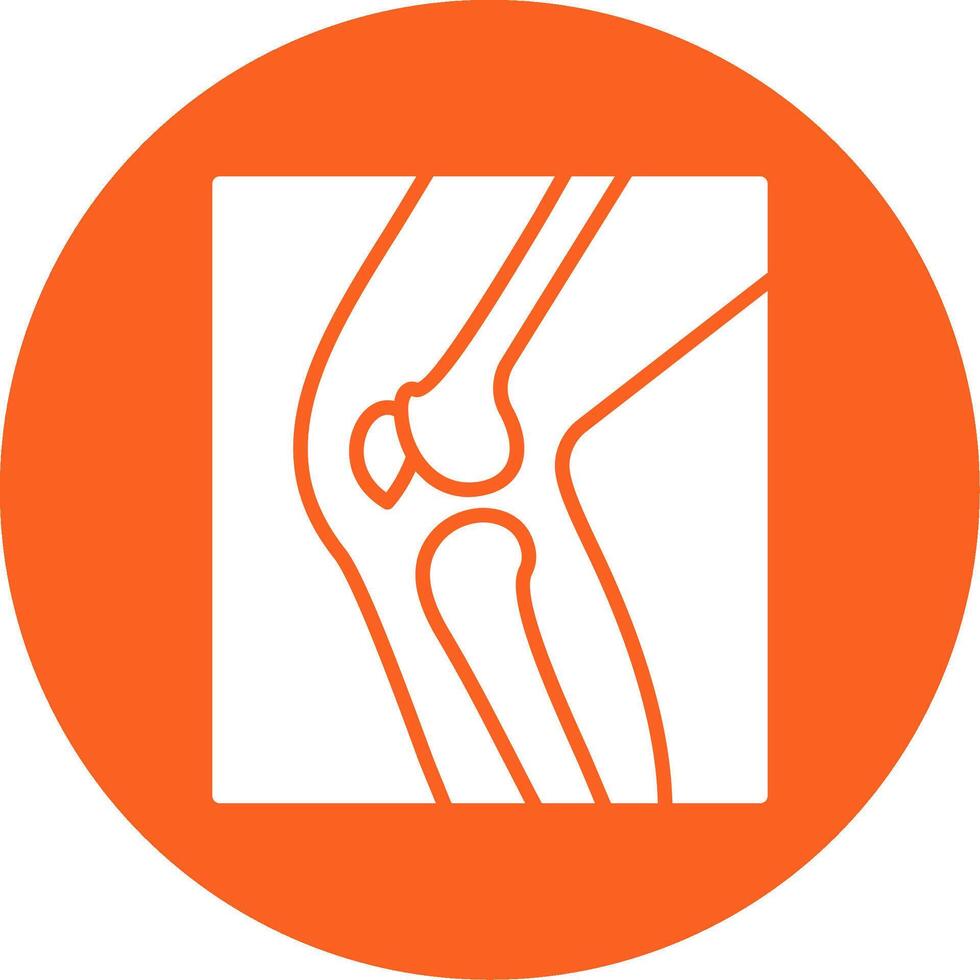 Leg X Ray Glyph Multi Circle Icon vector