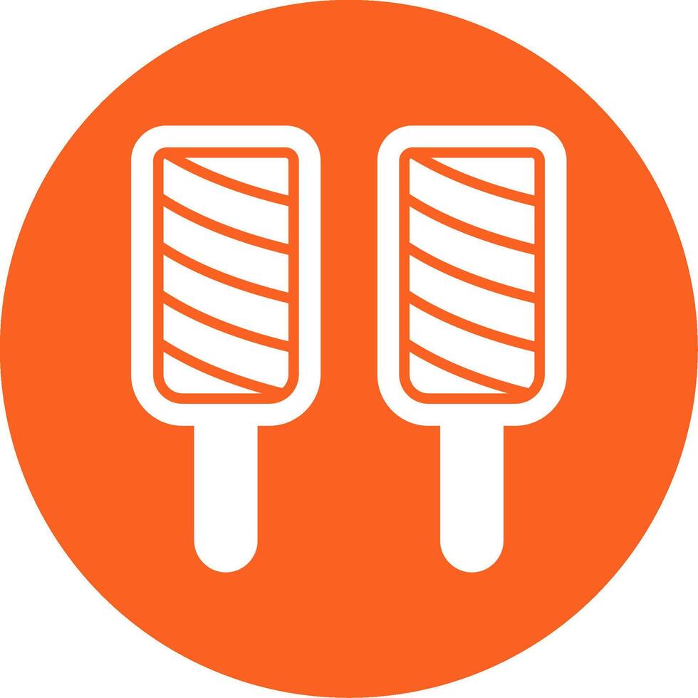 Popsicle Glyph Multi Circle Icon vector