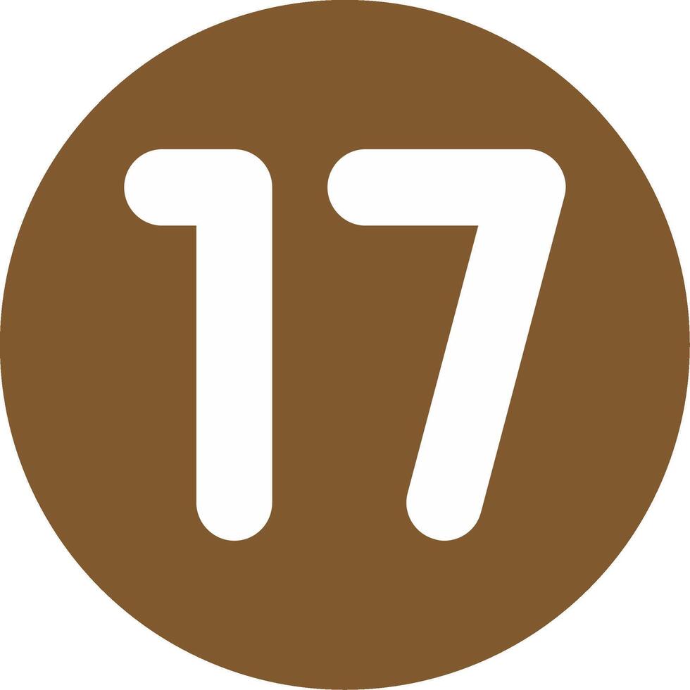 Seventeen Glyph Multi Circle Icon vector