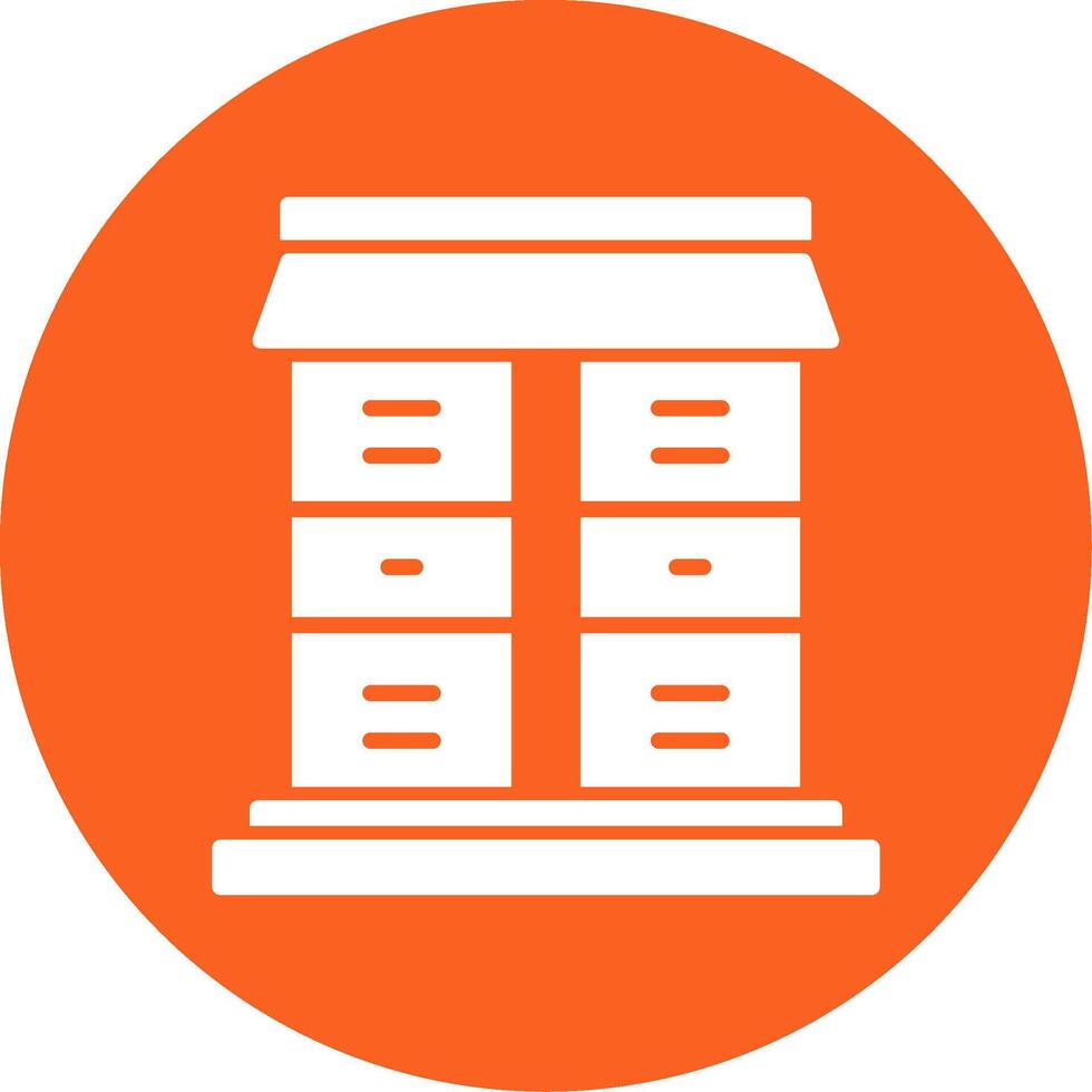 Lockers Glyph Multi Circle Icon vector