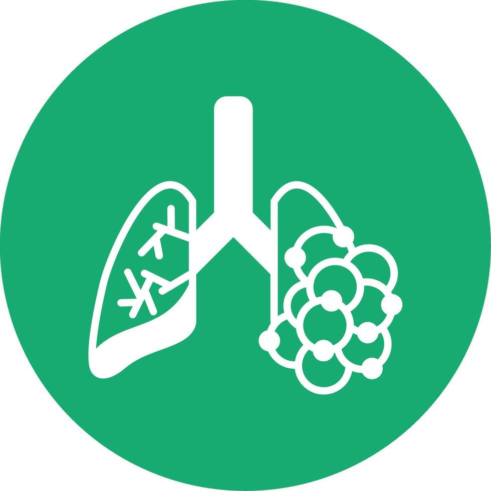 Bronchiectasis Glyph Multi Circle Icon vector