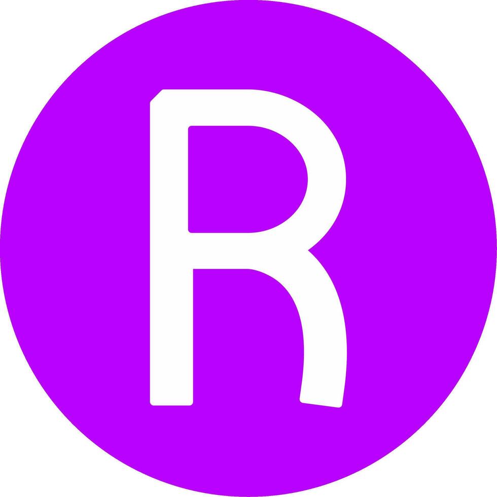 Capital R Icon vector
